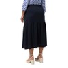 Ulla Popken Women's Jersey Flounce Skirt, navy