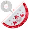 Dia 36" Red Luxury Santa Christmas Tree Skirt Red White