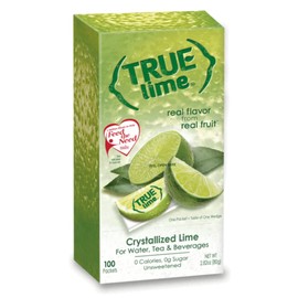 True Lemon & Lime 100ct Dispensers, 0 Calorie Drink Mix Packets For Water, Sugar-Free Citrus Flavouring Powder Packets, Water Flavour Packets Made with Real Citrus (1 x 100ct each flavour)