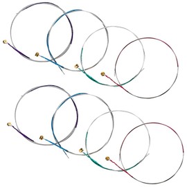 2 Sets 4/4 Violin Universal String Classic Violin Silver String (GDAE) Steel Core with Nickel-Plated Ball Head (silver)