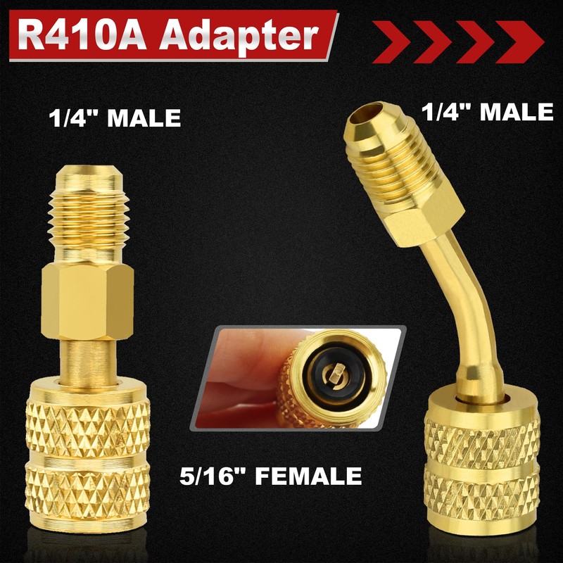 limontek HVAC Valve Core Removal Tool, R410A Mini Split Adapter,