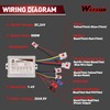WOOSTAR Motorcycle Speed Controller 24V 500W Replacement for Electrical Scooter