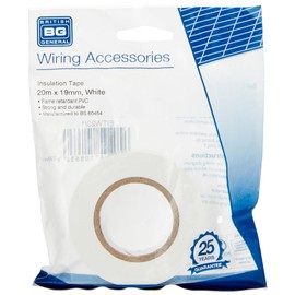 BG Electrical Insulation Tape, 20 Metres, White