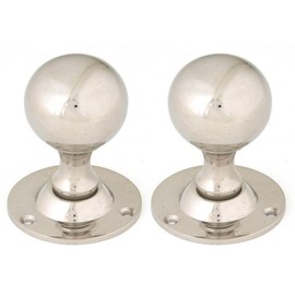 From the Anvil 83632 Ball Mortice Knob Set - Polished Nickel