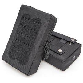 TSPRO Tactical Molle Pouches EDC Pouch Utility Tactical Admin Pouch Military Utility Tool Organizer Pouch for Molle Accessories Sports Hiking Camping Trekking Travel (Black)