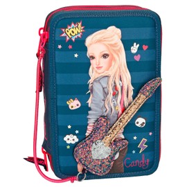 Depesche 6383 Pencil Case Triple Topmodel Popstar Guitar – Blue