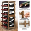 VASMIA Wine Rack Freestanding Floor, 6-Tier Display Wine Storage Shelves