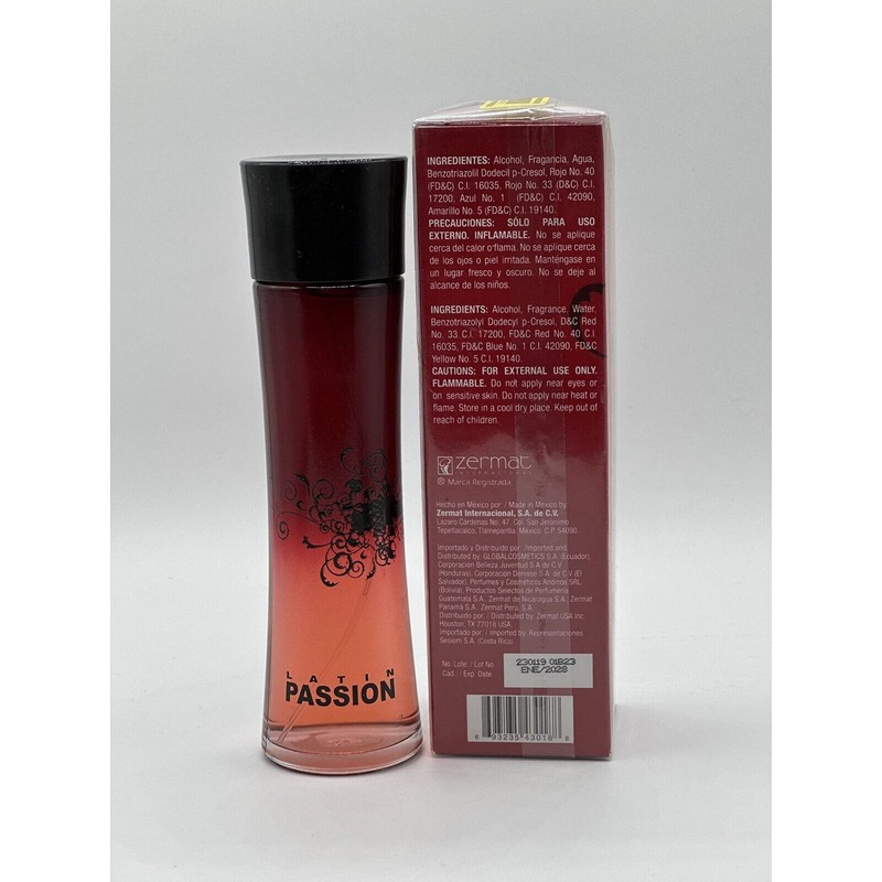 Zermat Latin Passion Eau De Parfum W/pheromones , 3.38 fl