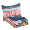 Chezmoi Collection Amara 2-Piece Boho Stripe Quilt Set - Floral