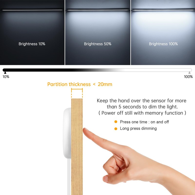 LED Under Cabinet Lighting 6-Pack 20 Inch,12V Ultra Thin Under