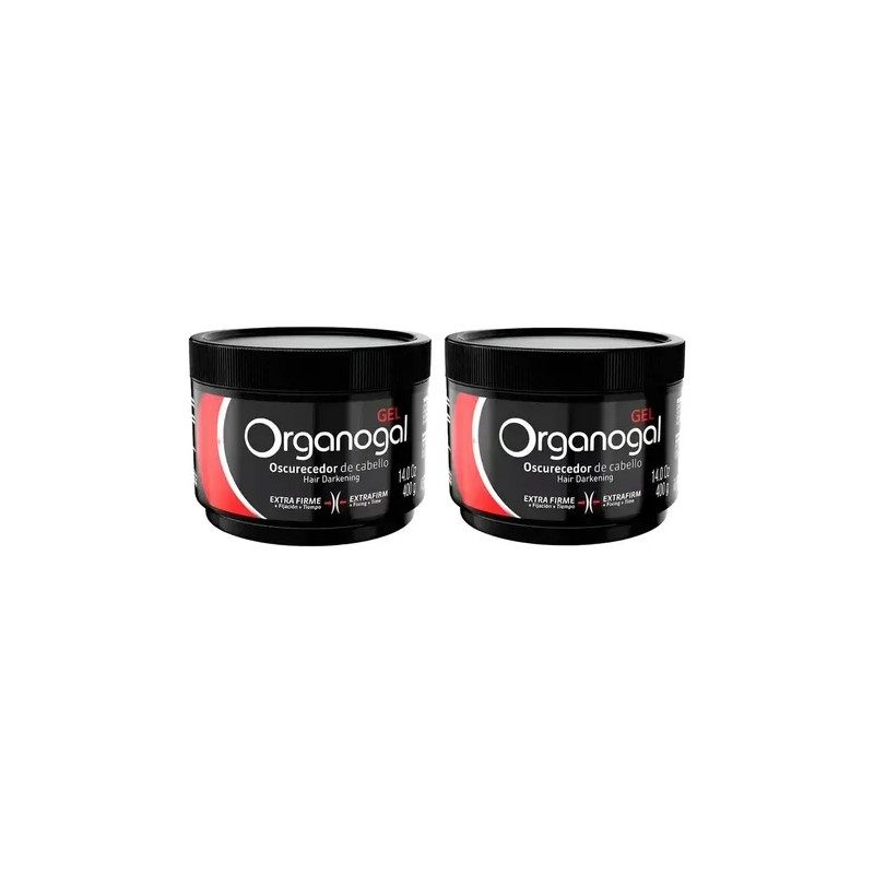 2 Gel Organogal Grisi Oscurecedor De Cabello 400 Ml
