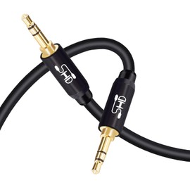 SHD Aux Cable, 3.5mm Audio Cable Aux for Car Auxiliary Audio Stereo Cable 3.5mm Cord Premium Sound Dual Shielded with Gold Plated Connectors-3Feet