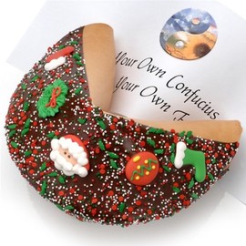 Christmas Giant Fortune Cookie (Caramel)