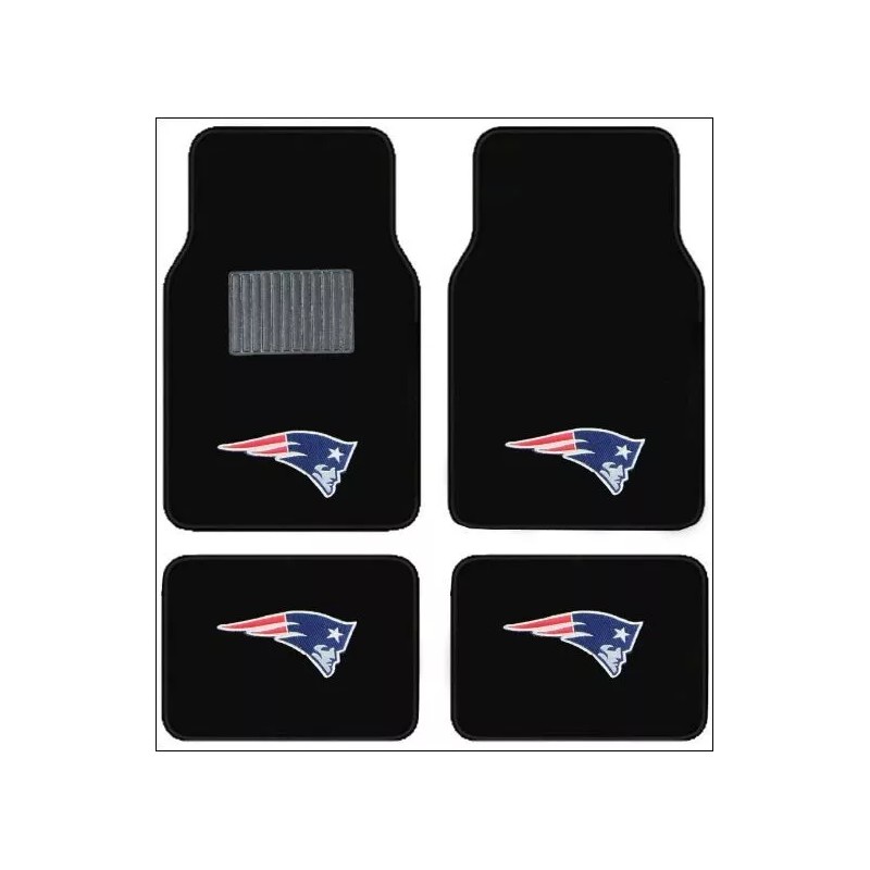 NEW ENGLAND PATRIOTS 4pc CARPET FLOOR MAT / SUNSHADE /2pc