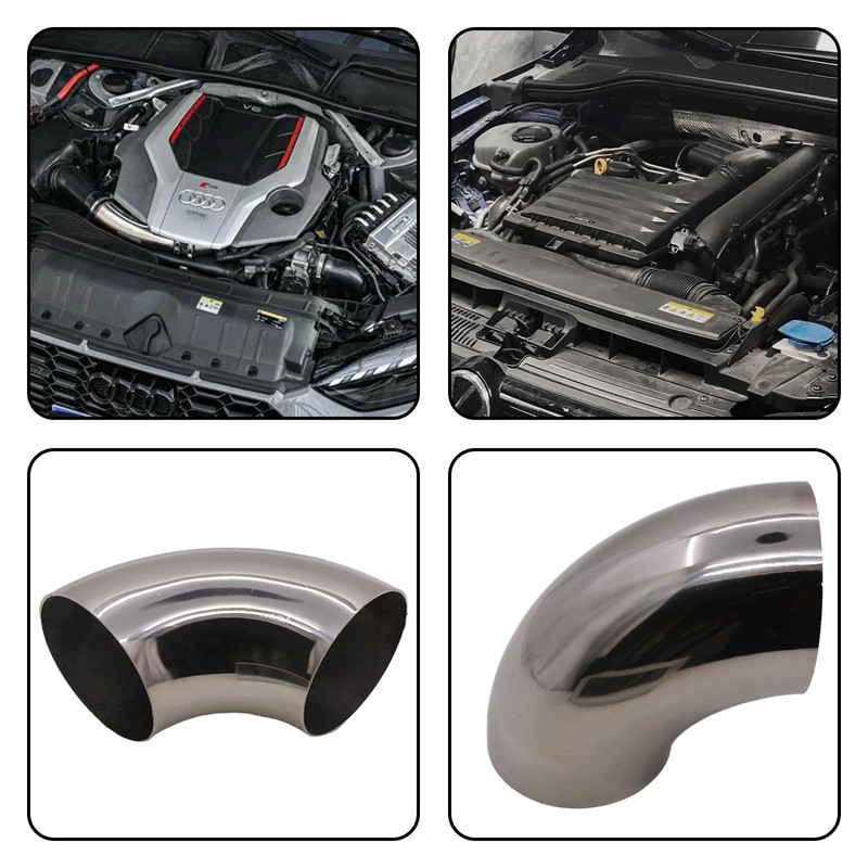 ZYHW OD 3 Inch Stainless Steel Exhaust Bend Tube 90°,