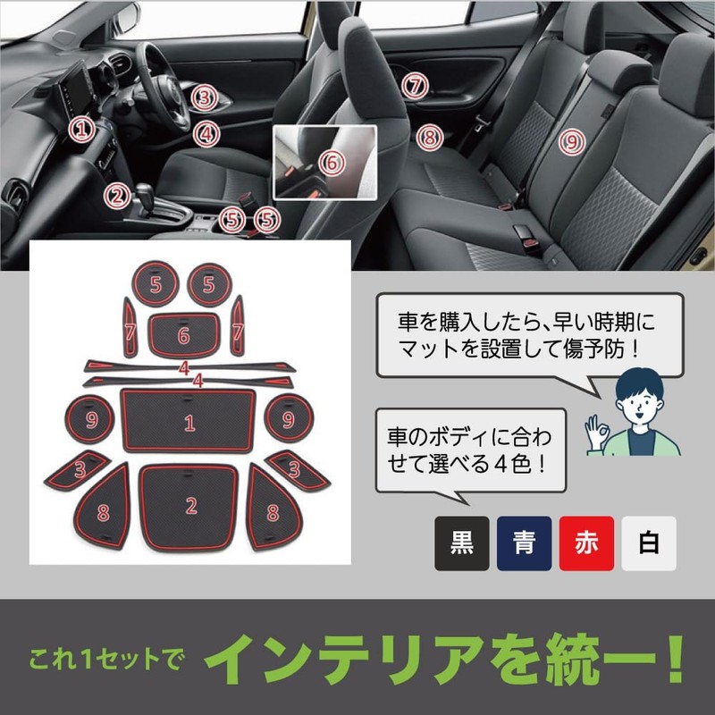 fieldlabo Yaris Cloth Accessories, Rubber Mat, Pocket Mat, Anti-Slip, Scratch