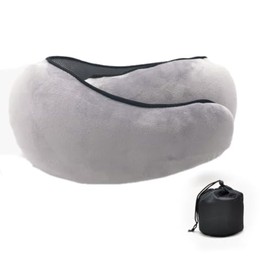 Ulaek Travel Pillow, Pure Memory Foam Neck Pillow for Airplanes, Comfortable Breathable Cover, Stowable Pillows for Sleeping, Car, Airport Travel Essentials