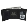 Leatherboss Genuine Leather Police Star Shape Badge Holder Trifold Wallet