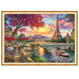 CASAMIEL Kit de Pintura de Diamantes 5D DIY de 40x30cm, Pintura de Bordado de Diamantes para Niños y Adultos para Decoración de Paredes del Hogar, Regalo Navideño