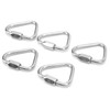 5pcs Triangle Locking Carabiner Stainless Steel Portable Easy to Carry