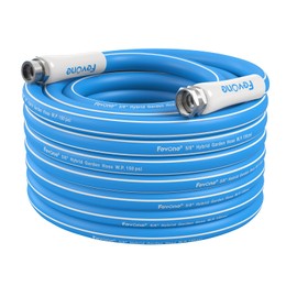 Fevone Kink Free Garden Hose 50 ft, All Weather Flexible, Heavy-Duty & Durable, Leak-Free Connection