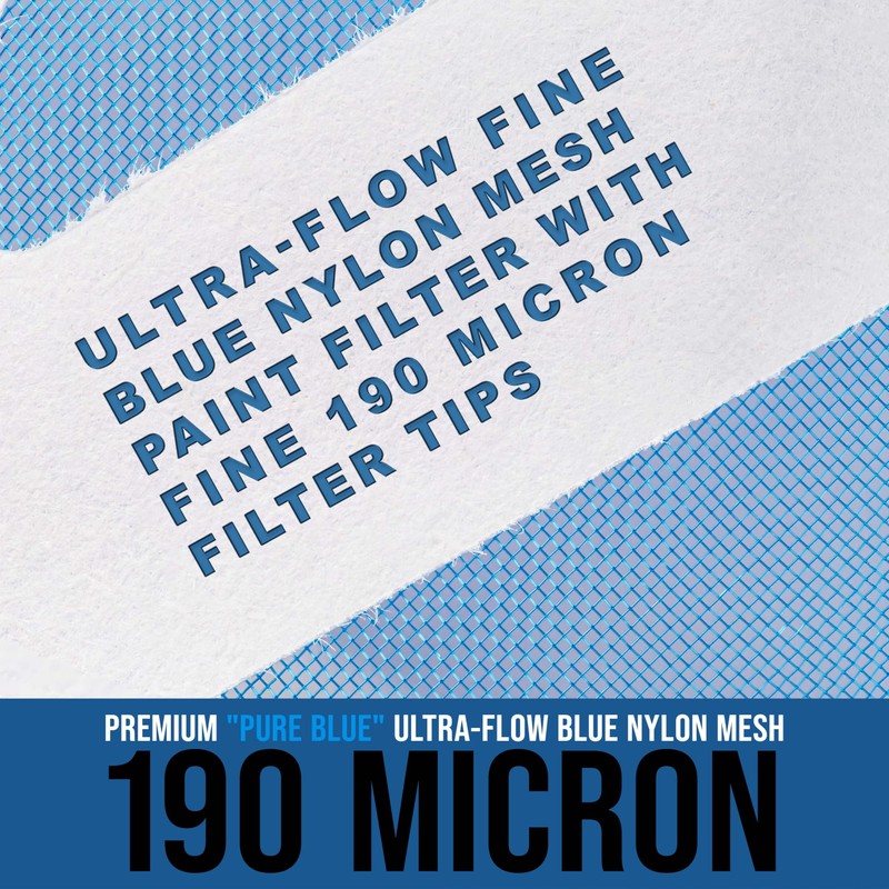 TCP Global - 190 Micron Filter Tips Ultra-Fine Paint Strainer