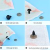 UPINS 500 Pieces 6-12MM Black Plastic Safety Eyes with Washers