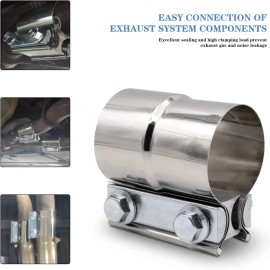 TORCA 3" Lap Joint Exhaust Band Clamp For Muffler Sleeve Coupler Stainless Steel 3inch