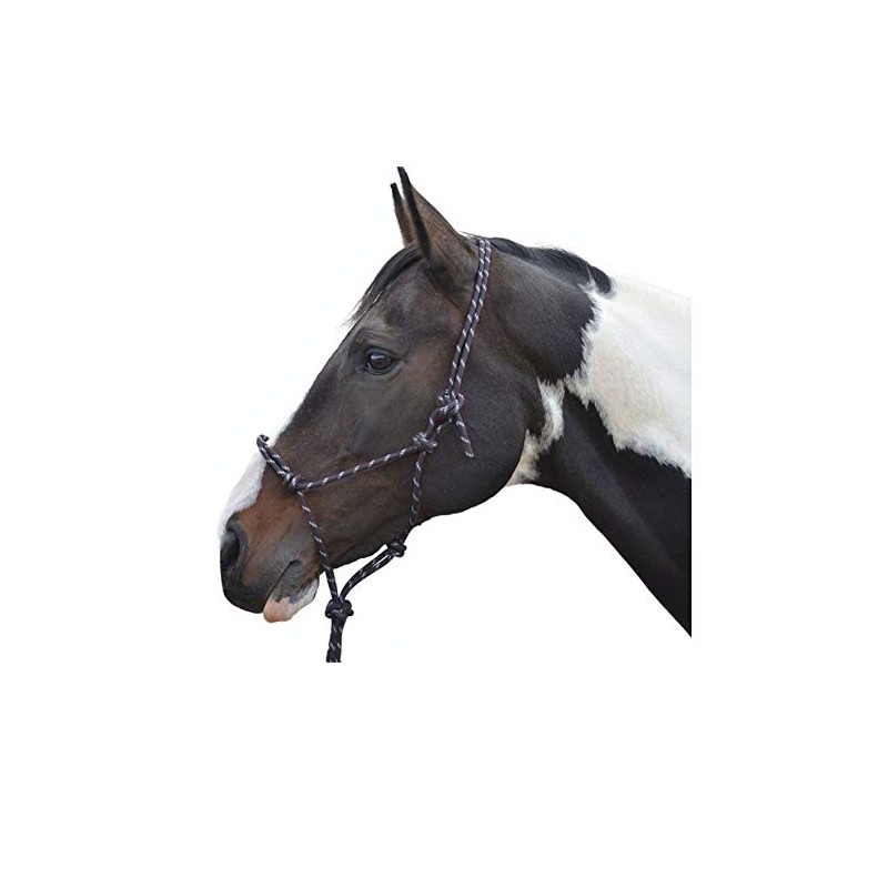 Y-H Hy Rope Halter Black Cob/Full