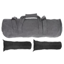 Adjustable Fitness Sandbags Canvas WeightBearing Training Bag for Garden Training(Gray )