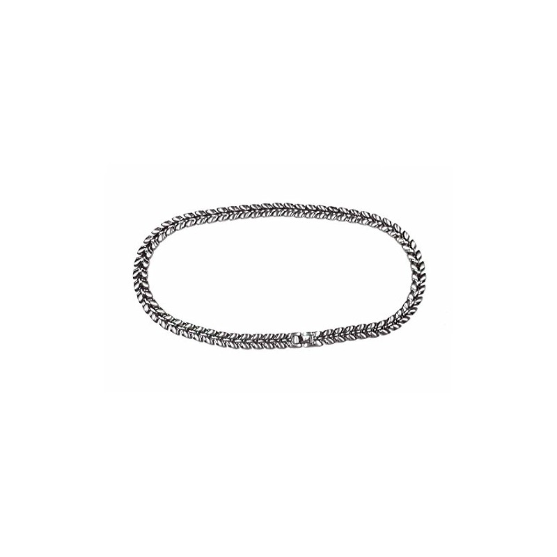 Solid Titanium "Olive Motif" Germanium Necklace