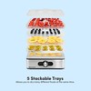 Elite Gourmet EFD3321 Food Dehydrator, Stainless Steel Trays Adjustable Temperature