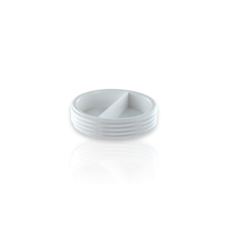 DL-pro Sealing Cap 1 1/2 Inch Male Thread White for