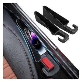 IHOTDER 2PCS Mini-Size Car Seat Gap Filler Organizer with Storage Space,Car Seat Side Gap Filler for Storing Cell Phones,Keys,Cards,Cars Gaps Seats Fillers for Smaller Seats Gaps