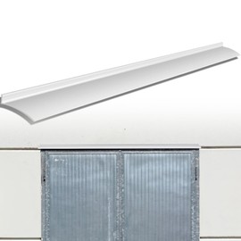 Hicarer 1 Pcs 52 Inch Door Rain Drip Edge Exterior Anodized Aluminum Weather Stripping Overall Height 1-1/2 Inches Overhead Drip Guard Cap Window Deflector Home Top Roof Rain Diverter