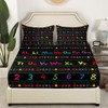 ABC Alphabet Bed Sheet Set Twin, Alphabet Numbers Fitted Sheet