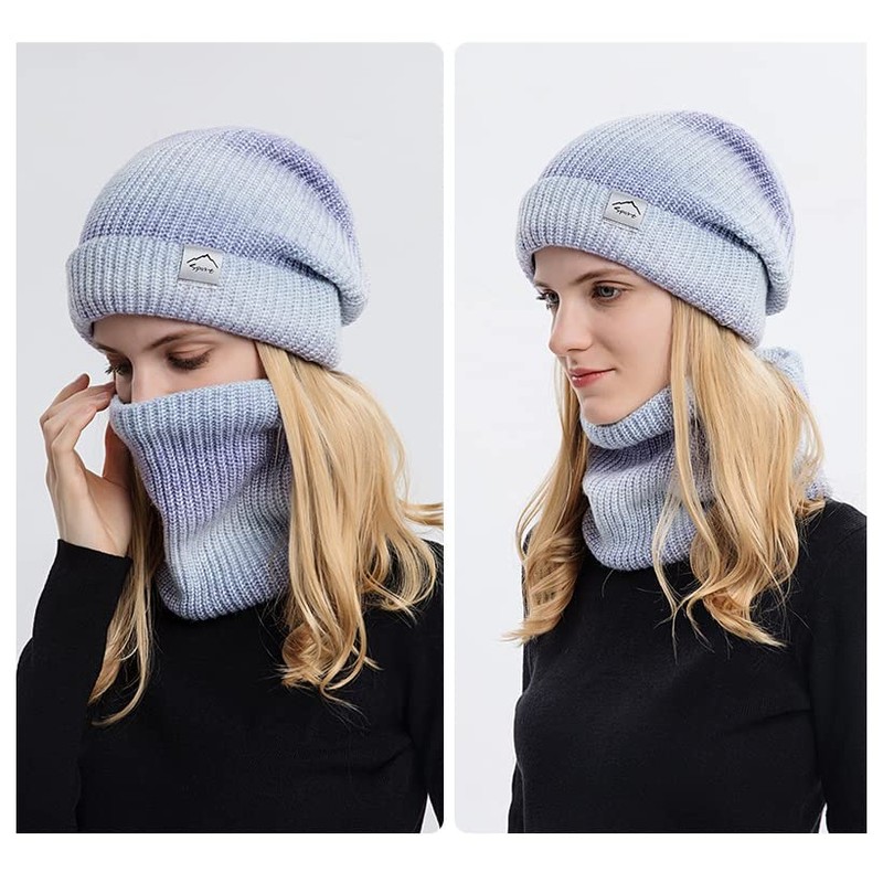 LOLO Gorros para Frio Mujer, Gorro y Bufanda Mujer, Tejido