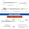 Muzata 10 Pairs 1/8" Cable Railing Hardware Kit Swage Toggle