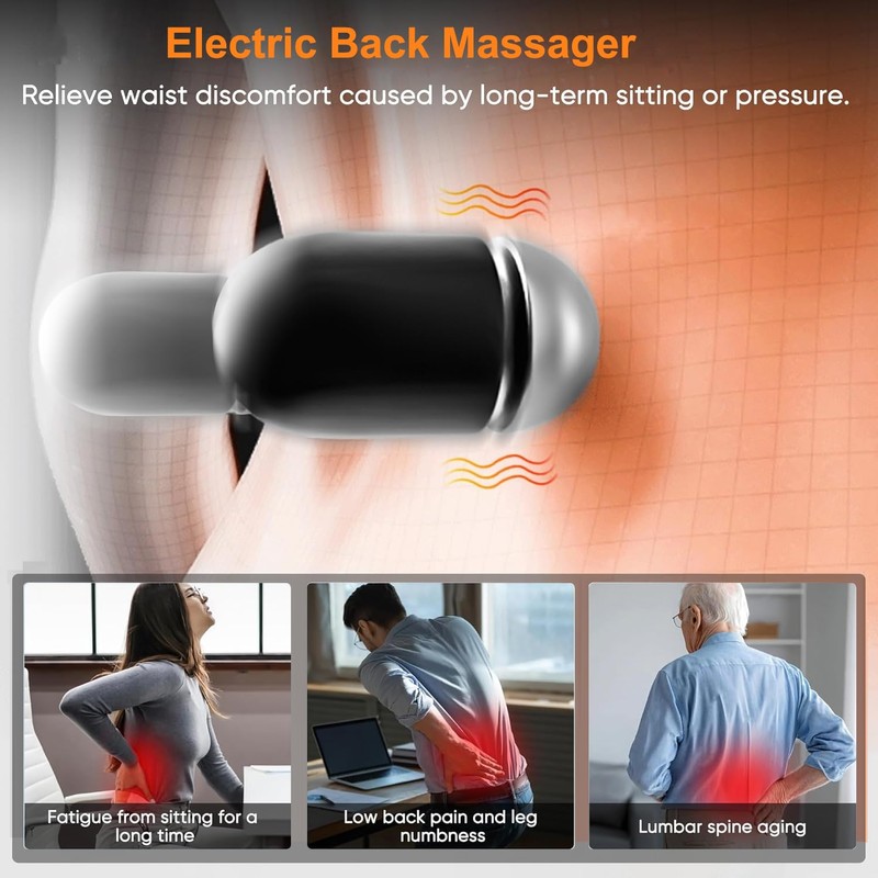Zhaotingrui 3 in 1 Back Massager, Electric Lumbar Support Pillow