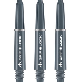 Mission Darts S1090 GripLock Durable Nylon Shafts, Short Dart Stems, Grey