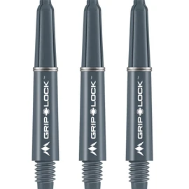 Mission Darts S1090 GripLock Durable Nylon Shafts, Short Dart Stems, Grey