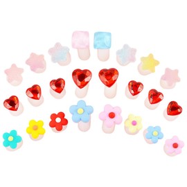 BESTYASH Separadores De Dedos De Silicona Para Pedicura 24 Piezas Con DiseñO De Flores Y Corazones Accesorios Para Manicura En Color Vários Suaves Y CóModos Ideales Para Uso En Casa Y Spa