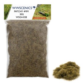 WWScenics | 4mm Patchy Static Grass |30g | WSG4-038 | Realistic Model Scenery Material