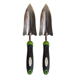 Garden Guru Transplanter Trowel Shovel - Stainless Steel - Rust Resistant - Ergonomic Grip - Perfect Hand Shovel Tool for Gardening Weeding Transplanting and Digging in Garden Beds (2 Pack)