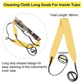 5 in 1 Clarinet Cleaning Kit Cloth All In One, Including Cleaning Long Swab Cloth, Mouthpiece Brush, Dust Brush, Mini Screwdriver Maintenance Kit For Wind & Woodwind Instrument