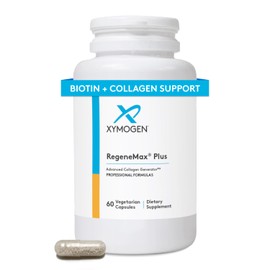 XYMOGEN RegeneMax Plus - Advanced Collagen Supplements with Biotin & Clinically Tested ch-OSA - Supports Skin, Hair, Nails & Bone Health - Collagen for Women & Men (60 Capsules)