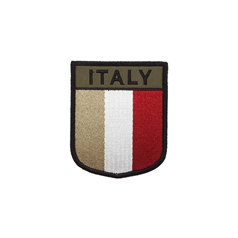 2 Stück Italien Militär Stickerei Patch Abzeichen mit Haken und
