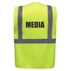 Media Superior Zipped Hi Vis Vest High Visibility Safety Waistcoat