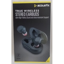 Acoustix True Wireless Stereo Earbuds Bluetooth 5.0 Black Brand New