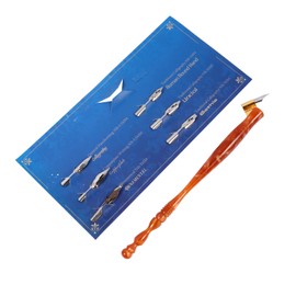 NOLITOY 1 Set Vintage Dip Pen with Replaceable Nibs for English Calligraphy for Students and Beginners Durable Handle Smooth Writing Experience for Practice and Art Projects